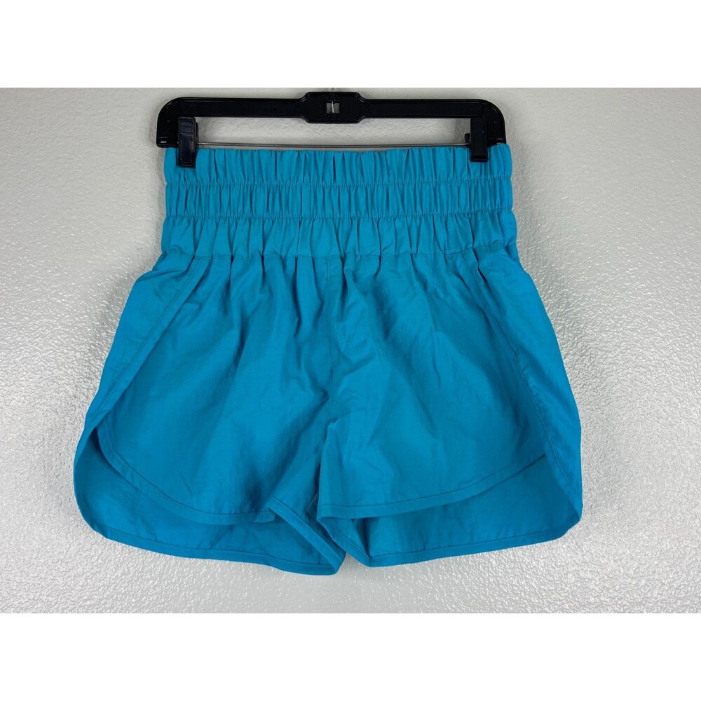 Zenana Women Small Blue Running Shorts Athletic Wide Elastic Waist Lined